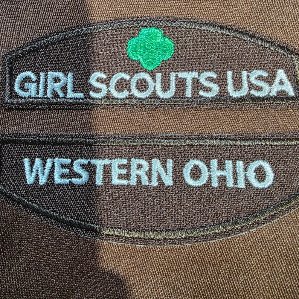 Girl Scouts USA Brownie Sash Western Ohio Troop 4631 Brown Uniform with Star Pin